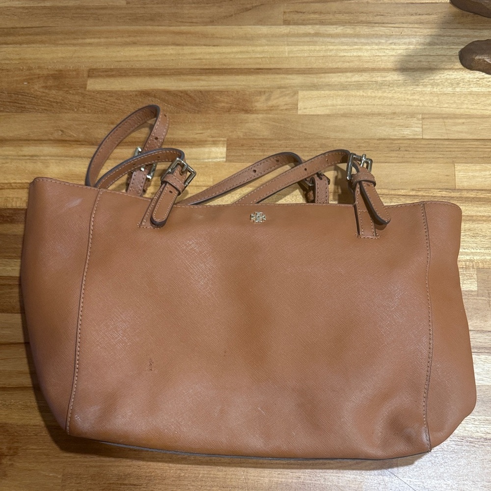 Tory Burch Brown Leather Tote Bag